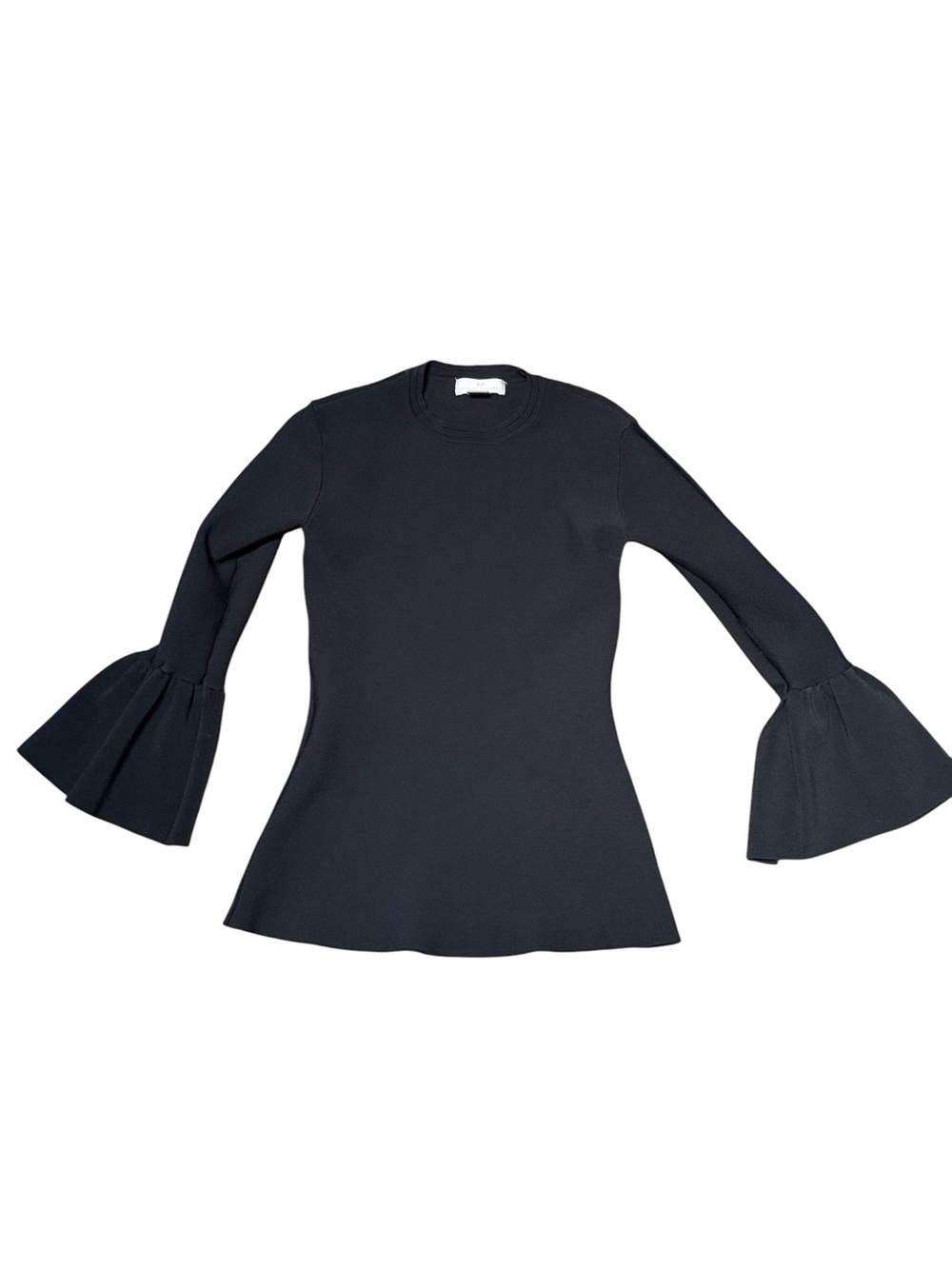 Rachel Parcell Black Long-Sleeve Top with Flared Cuffs